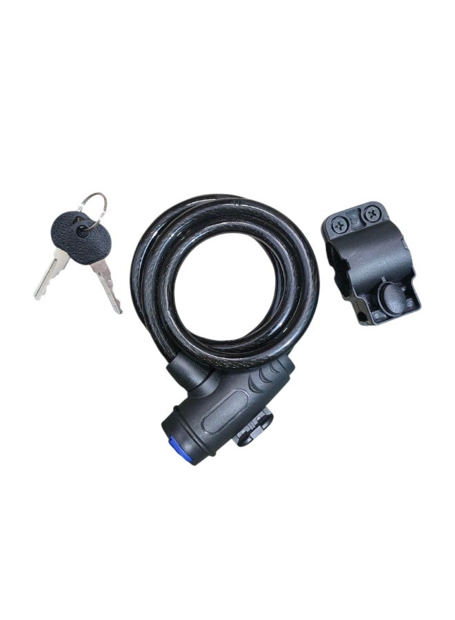 Abo ElGoukh & Maxlerz® Heavy-Duty Bike Cable Lock | Steel Wire Bicycle & Motorcycle Security Lock with 2 Keys |  High Quality Coated Cable | Easy-Mount Bracket Included | Reliable Everyday Protection - Image 1